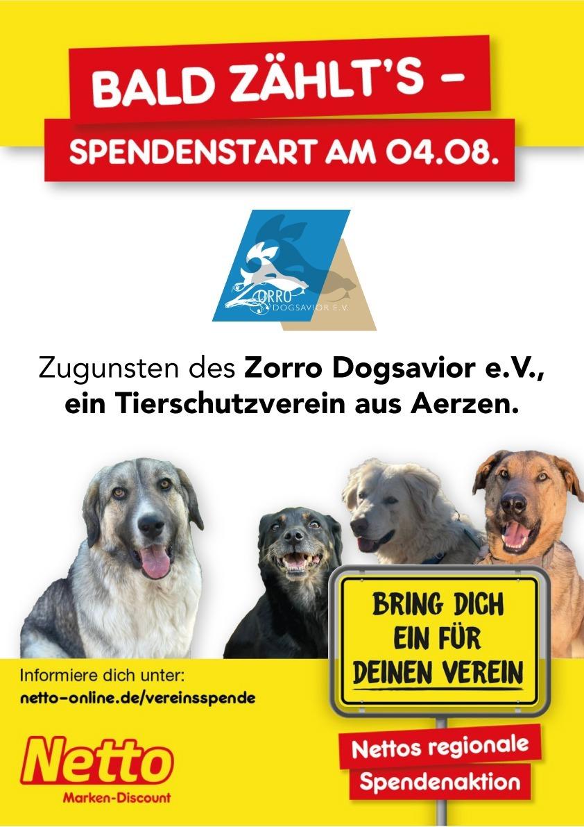 Zorro Dogsavior Netto Spendenaktion Zorro Dogsavior Netto Spendenaktion